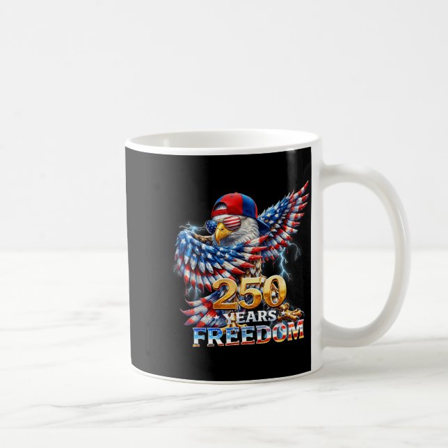 Patriotic eagle dabbing usa flag 4th of july coffee mug (Right)