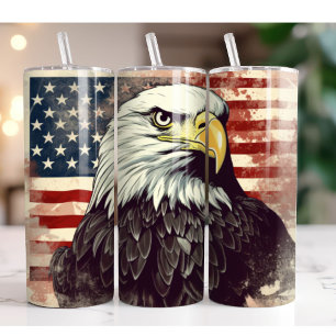 Patriotic Eagle Design Thermal Tumbler
