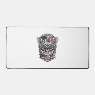 Patriotic Eagle Engine Biker Road Freedom Patriot Desk Mat