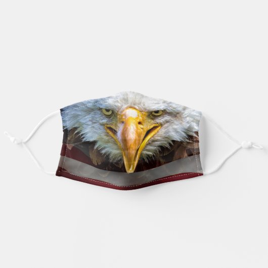 Patriotic Eagle Face Mask (Front, Unfolded)