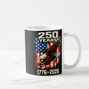 Patriotic eagle flag 250th anniversary usa coffee mug
