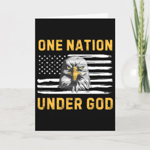 Patriotic Eagle Flag 4th Of July One Nation Under  Card