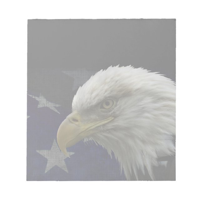 Patriotic Eagle & Flag Notepad (Front)