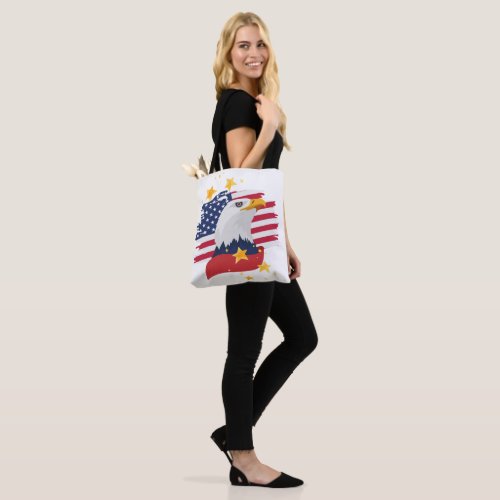 Patriotic Eagle Flag Stars and Fashion Tote