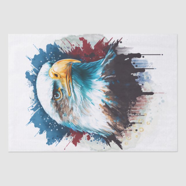 Patriotic Eagle Flag Tissue Paper (Front)