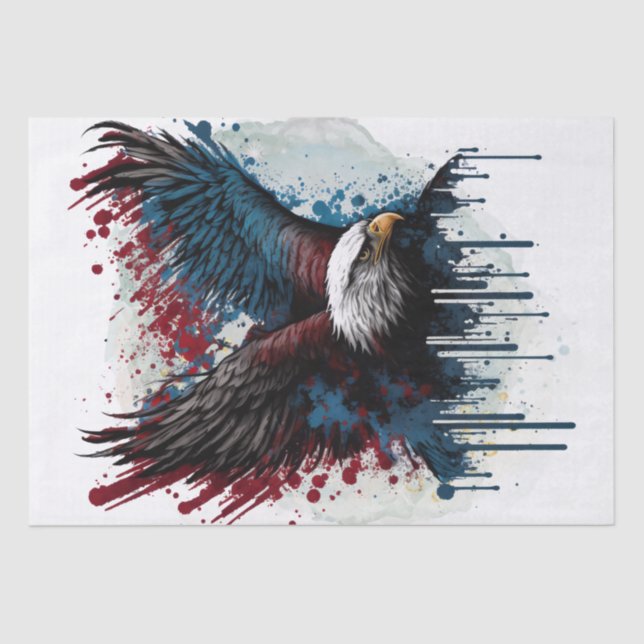 Patriotic Eagle Flag Tissue Paper (Front)
