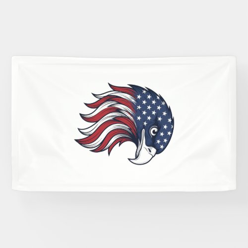 Patriotic Eagle Flag Vector Design for White Shirt Banner