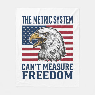 Patriotic Eagle Freedom Quote Vintage Vector Shirt Fleece Blanket