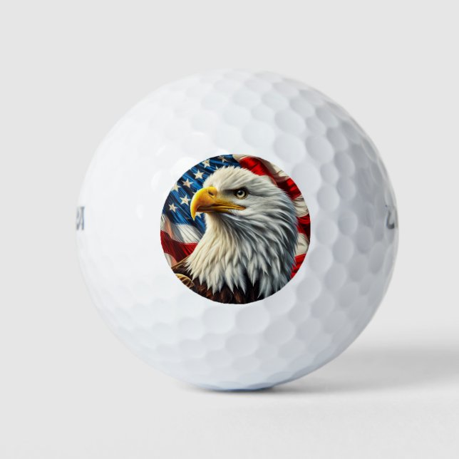 Patriotic Eagle Golf Balls (Front)