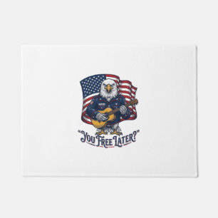 Patriotic Eagle Guitar Vintage Doormat