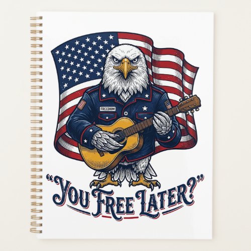 Patriotic Eagle Guitar Vintage Planner