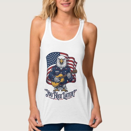 Patriotic Eagle Guitar Vintage Tank Top