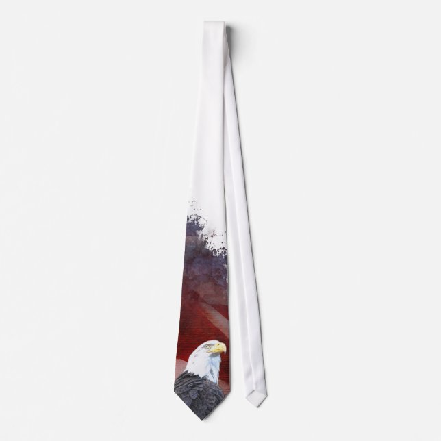 Patriotic Eagle Head Nexktie Neck Tie (Front)