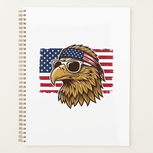 Patriotic Eagle Head Vintage Engraving Graphic_1 Planner