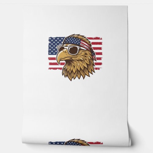 Patriotic Eagle Head Vintage Engraving Graphic_1 Wallpaper