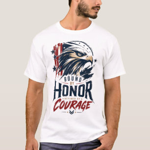 Patriotic Eagle Honor Courage Graphic T-Shirt