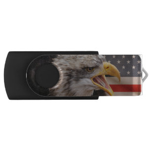 Patriotic Eagle Image Flash Drive