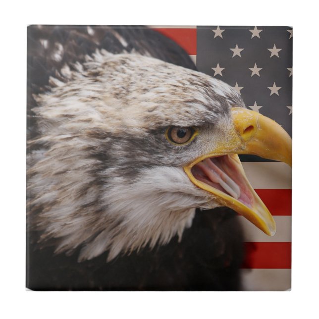 Patriotic Eagle Image Tile (Front)