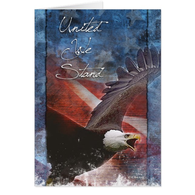 Patriotic Eagle in Flight Cards (Front)