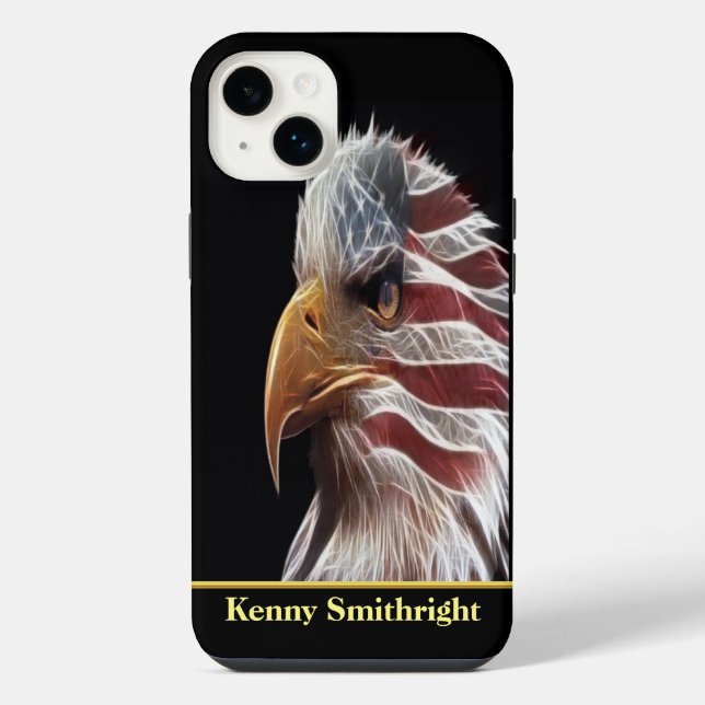 Patriotic eagle iphone case (Back)