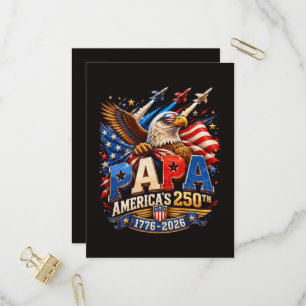Patriotic Eagle Jets America 250th Invitation Postcard