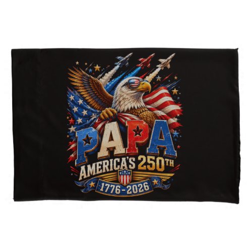 Patriotic Eagle Jets America 250th Pillow Case