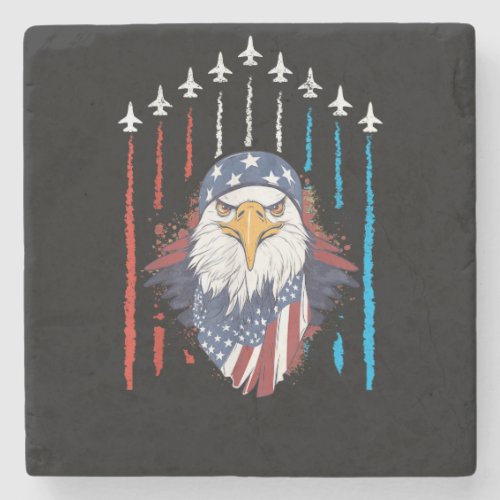 Patriotic Eagle July 4th Of July Fourth July Ameri Stone Coaster
