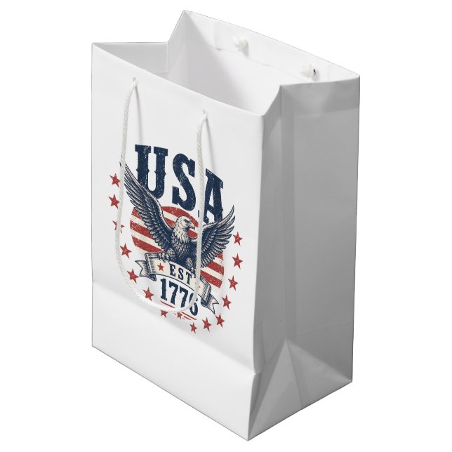 Patriotic eagle July 4th party  Medium Gift Bag (Front Angled)