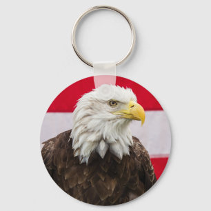 Patriotic Eagle Keychain