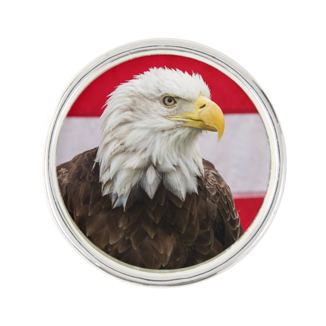 Patriotic Eagle Lapel Pin (Front)