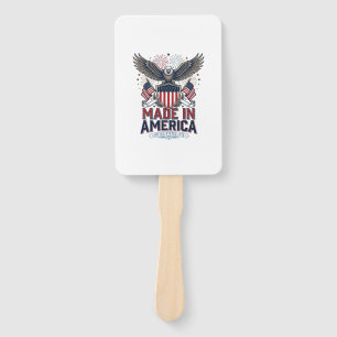 Patriotic Eagle Made in America 4th of July Shirt_ Hand Fan