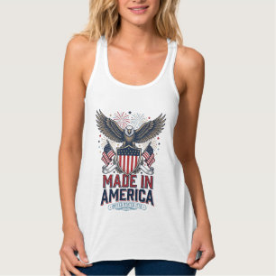 Patriotic Eagle Made in America 4th of July Shirt_ Tank Top