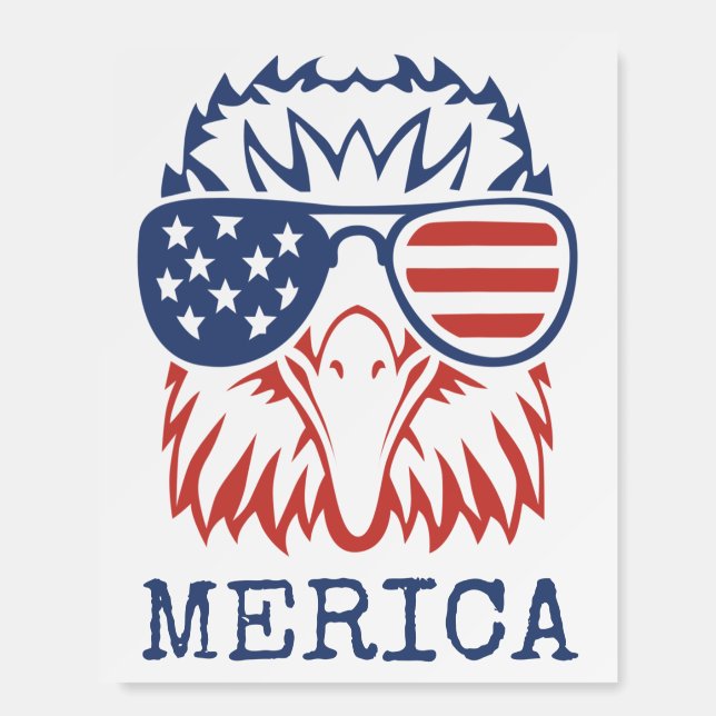 Patriotic Eagle Merica 4th of July American Flag T Foam Board (Front)