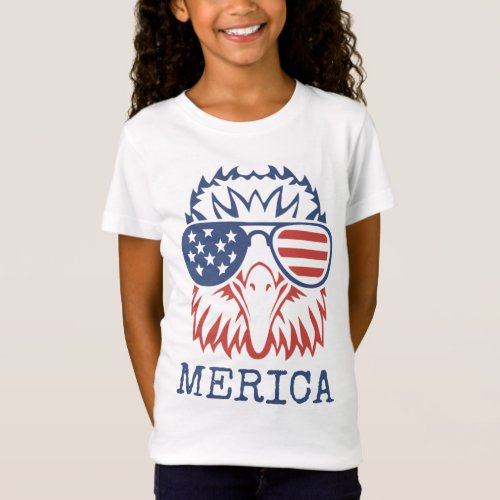 Patriotic Eagle Merica 4th of July American Flag T T_Shirt