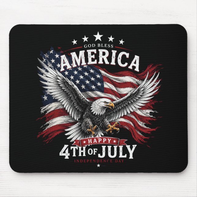 Patriotic Eagle Mouse Pad (Front)
