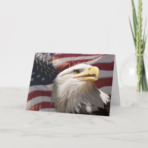Patriotic Eagle Notecard