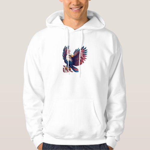 Patriotic Eagle on Hoodie