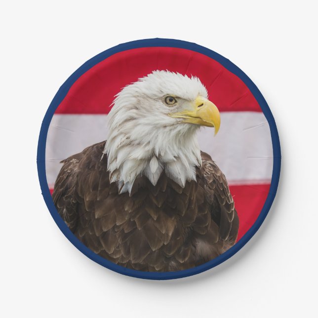 Patriotic Eagle Paper Plates (Front)