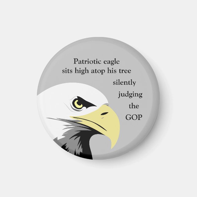 Patriotic Eagle Political Humor Funny Gift Idea Magnet (Front)