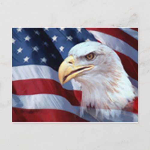 Patriotic Eagle Postcard