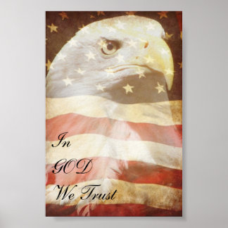 Patriotic Eagle Poster