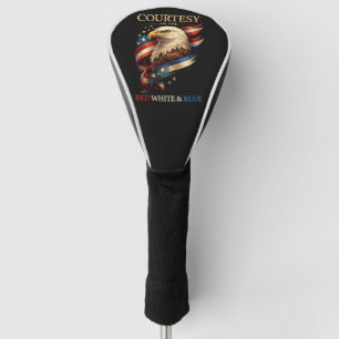 Patriotic Eagle Red White and Blue Vintage  Golf Head Cover