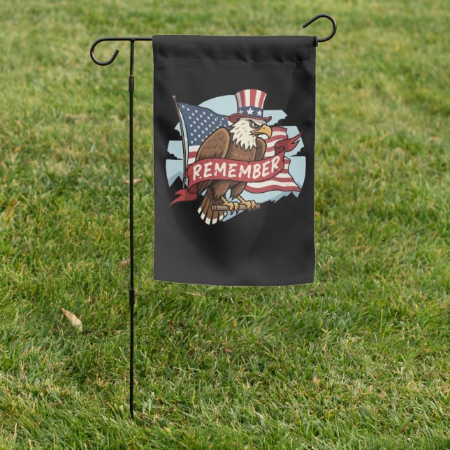 Patriotic Eagle "Remember" American Flag Design (In SItu)