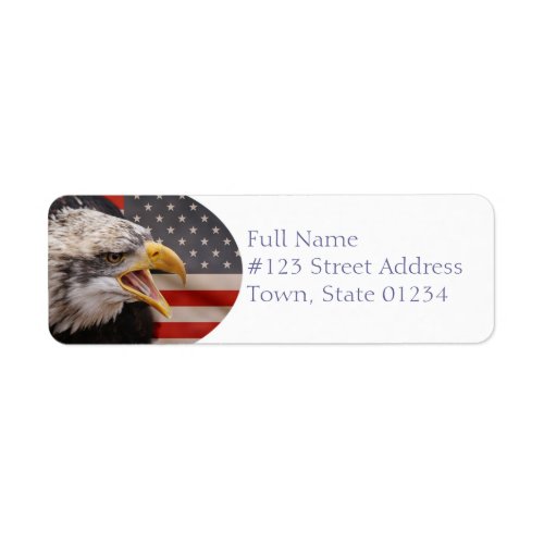 Patriotic Eagle Return Address Label