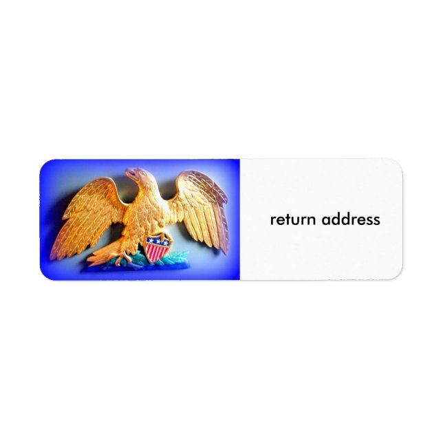 patriotic eagle return address labels (Front)