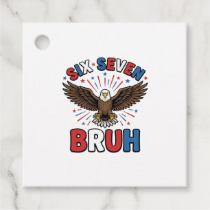 Patriotic Eagle Six Seven Bruh Vector Design_1 Favor Tags