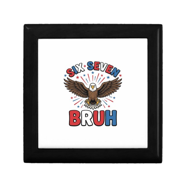 Patriotic Eagle Six Seven Bruh Vector Design_1 Gift Box (Front)
