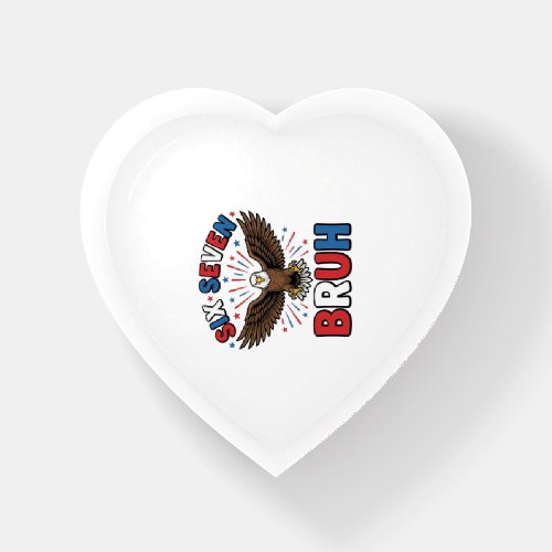 Patriotic Eagle Six Seven Bruh Vector Design_1 Paperweight
