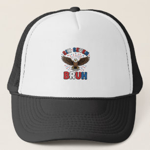 Patriotic Eagle Six Seven Bruh Vector Design_1 Trucker Hat