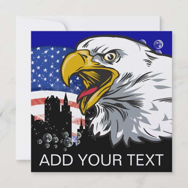 Patriotic Eagle - SRF Invitation (Front)